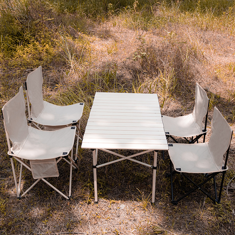 Mesa plegable de aluminio para camping