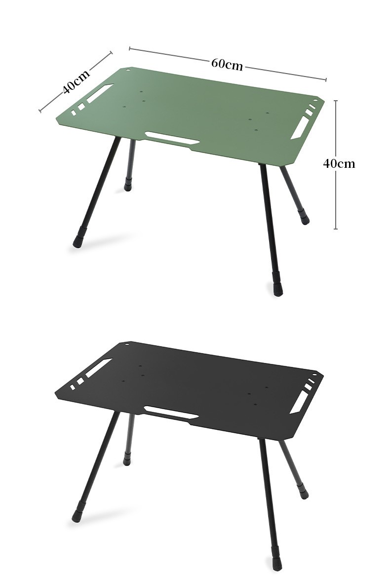 Mesa plegable táctica de aleación de aluminio para exteriores para barbacoa de camping