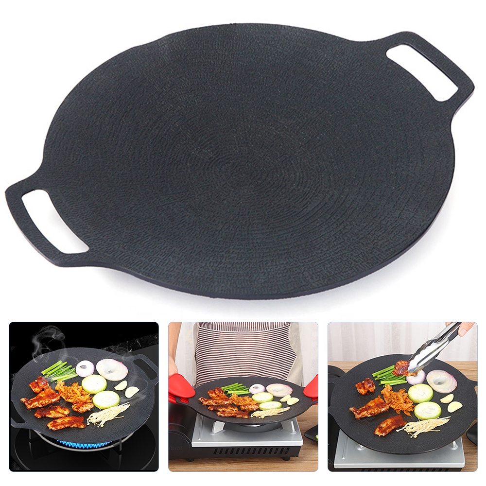 Parrilla antiadherente para barbacoa de exterior para acampar: de hierro fundido o aleación de aluminio