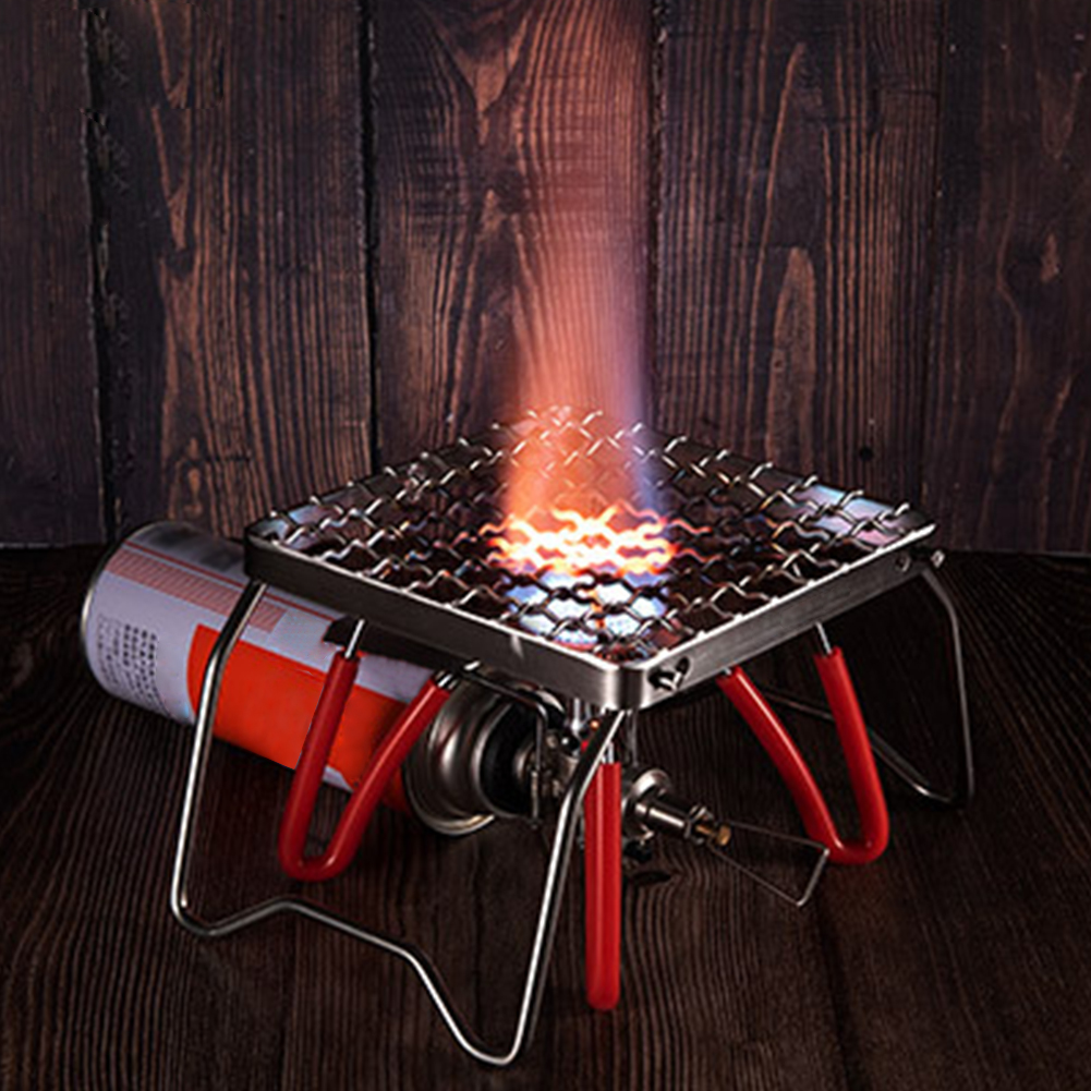 Rejilla de malla para miniestufa de gas para acampar - Parrillas de barbacoa plegables