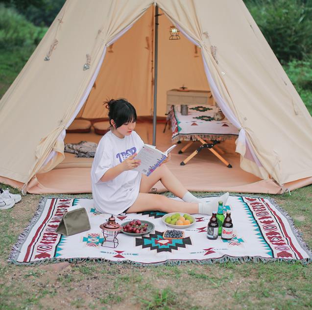 Manta impermeable para acampar al aire libre: tapete para picnic estilo India