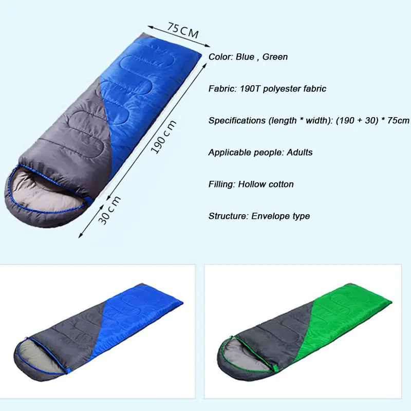 Sacos de dormir para acampar de algodón tipo sobre