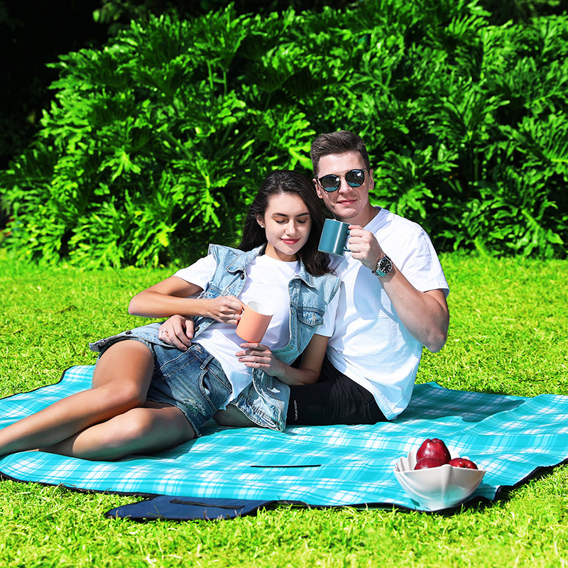 Estera de picnic de gamuza gruesa para acampar al aire libre, a prueba de humedad, estera de tienda de campaña, tela de picnic