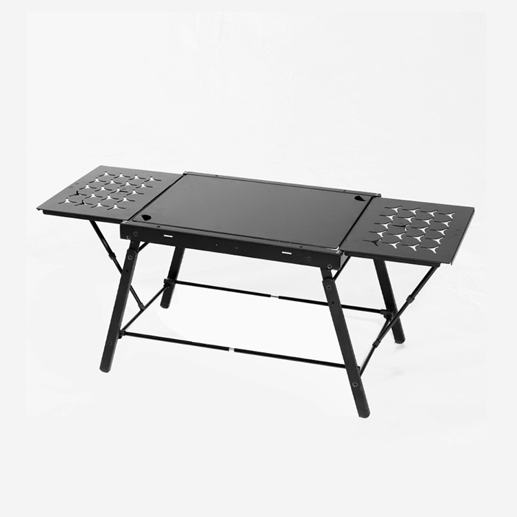 Mesa de picnic para acampar con parrilla IGT y tableros de extensión modulares