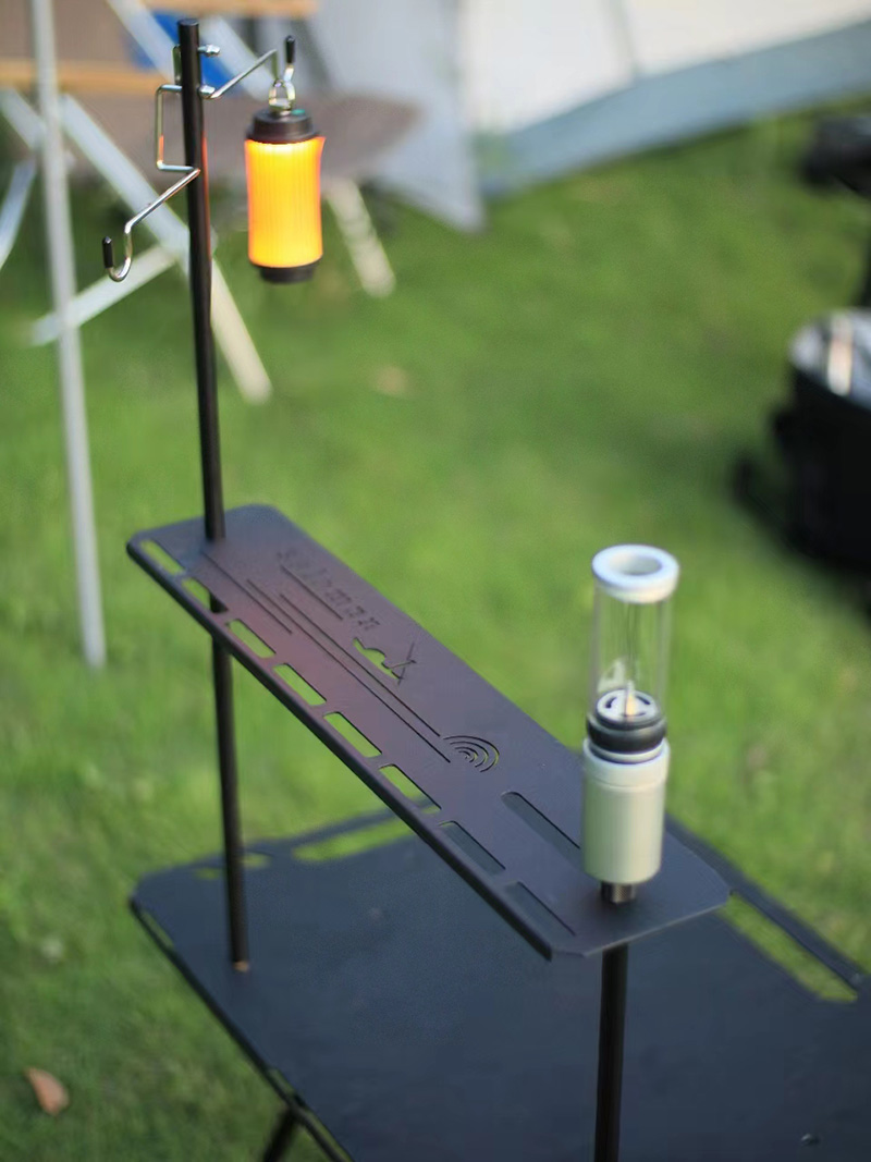 Mesa táctica plegable de aluminio ligera para acampar, varios tamaños, altura ajustable