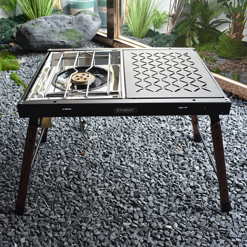 Mesa de barbacoa plegable de aluminio para pícnic