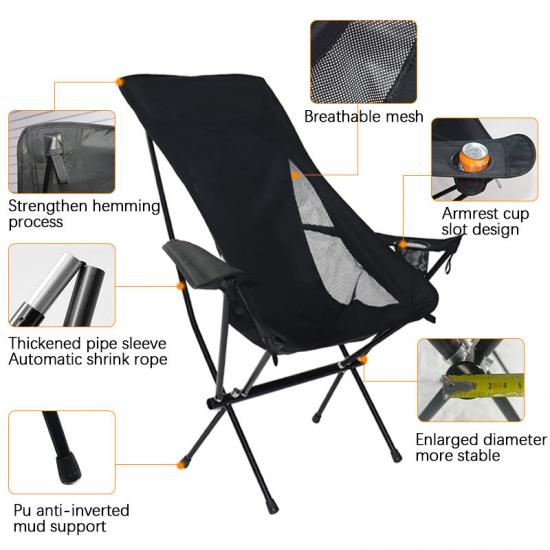 Silla plegable para playa, plegable, para exteriores, ligera, para acampar