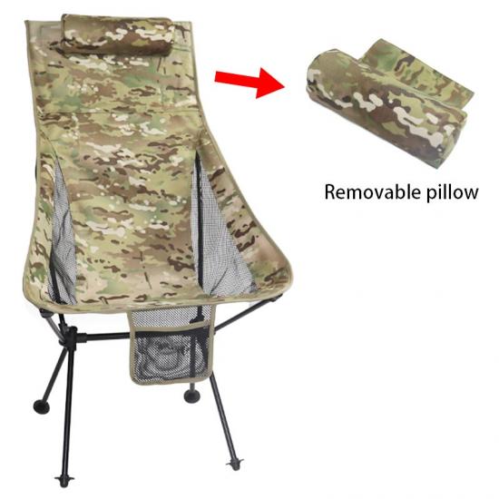 Silla de playa plegable de aleación de aluminio, silla portátil para exteriores, para jardín y ocio, con almohada desmontable