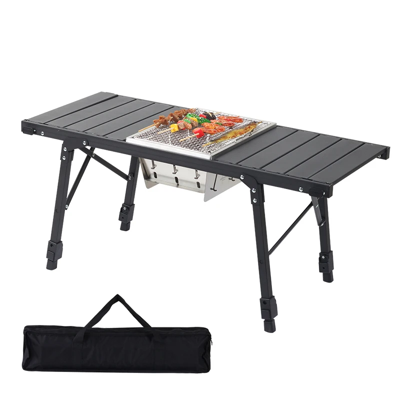 Mesa de aluminio para barbacoa de camping IGT