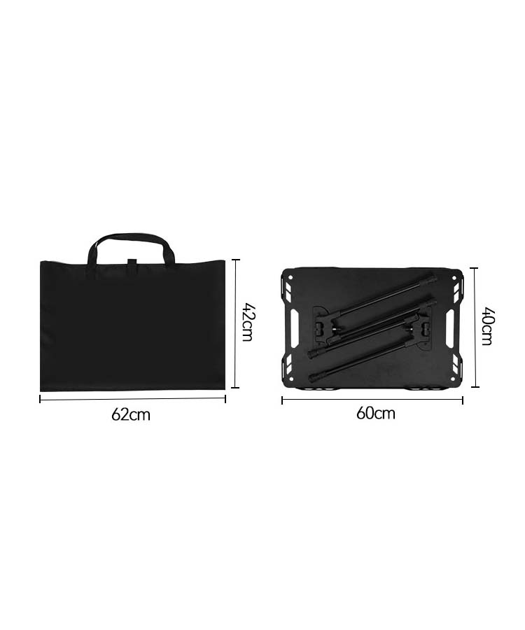 Mesa de camping táctica de aleación de aluminio con diseño personalizado: plegable, portátil y ligera