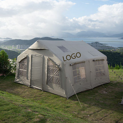 Tienda inflable grande de dos habitaciones para casa, tienda para fiestas para varias personas