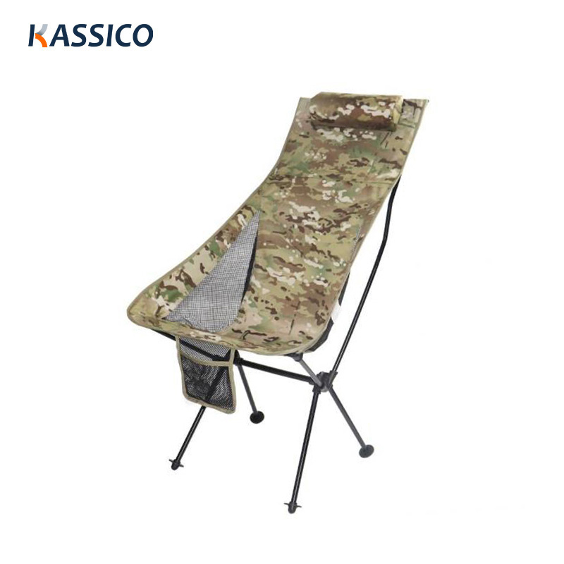 Silla de playa plegable de aleación de aluminio, silla portátil para exteriores, para jardín y ocio, con almohada desmontable