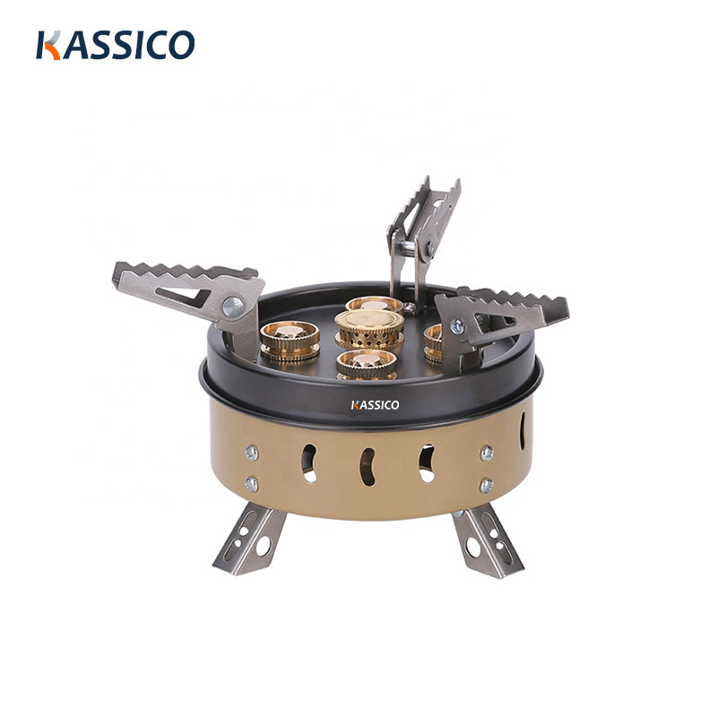 Estufa de camping plegable de 5 quemadores, estufa de gas butano Rush Fire