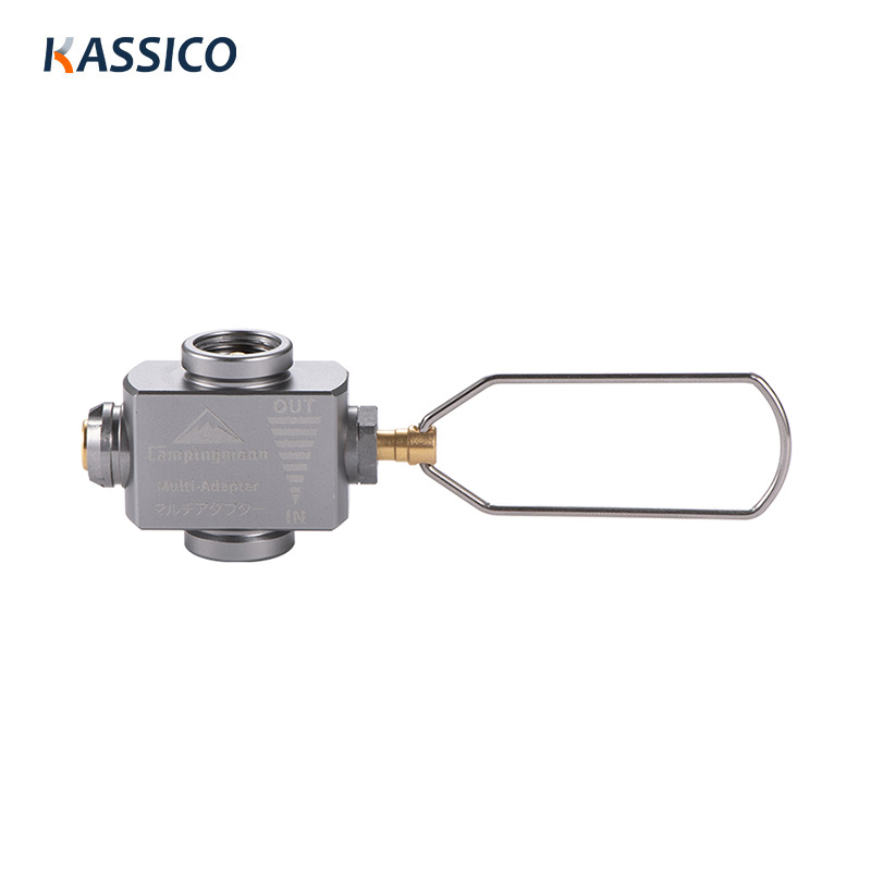 Adaptador de estufa de camping para exteriores con conector dividido | Conector de conversión de horno de tipo dividido