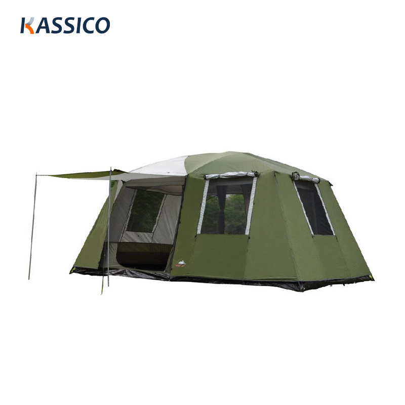 Tienda de campaña tipo domo familiar grande para acampar al aire libre