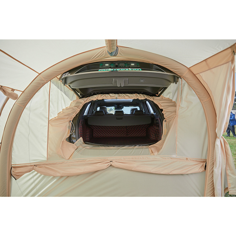 Tienda trasera de coche SUV inflable de lona de dos habitaciones