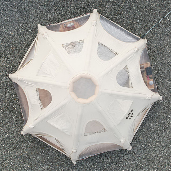 Tienda de campaña inflable circular con forma de estrella de 4 x 4 m