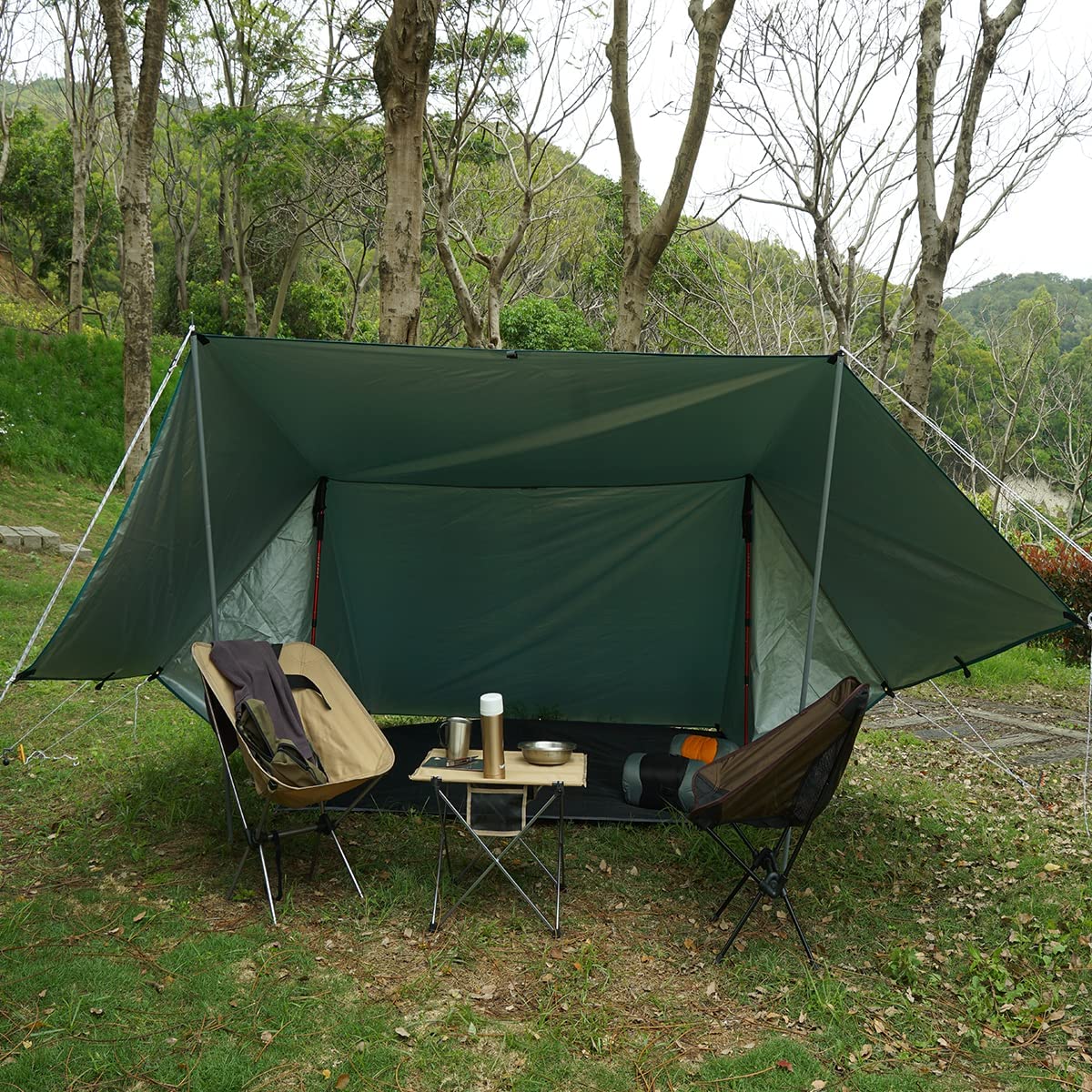 Tienda de campaña ligera e impermeable con lona para acampar