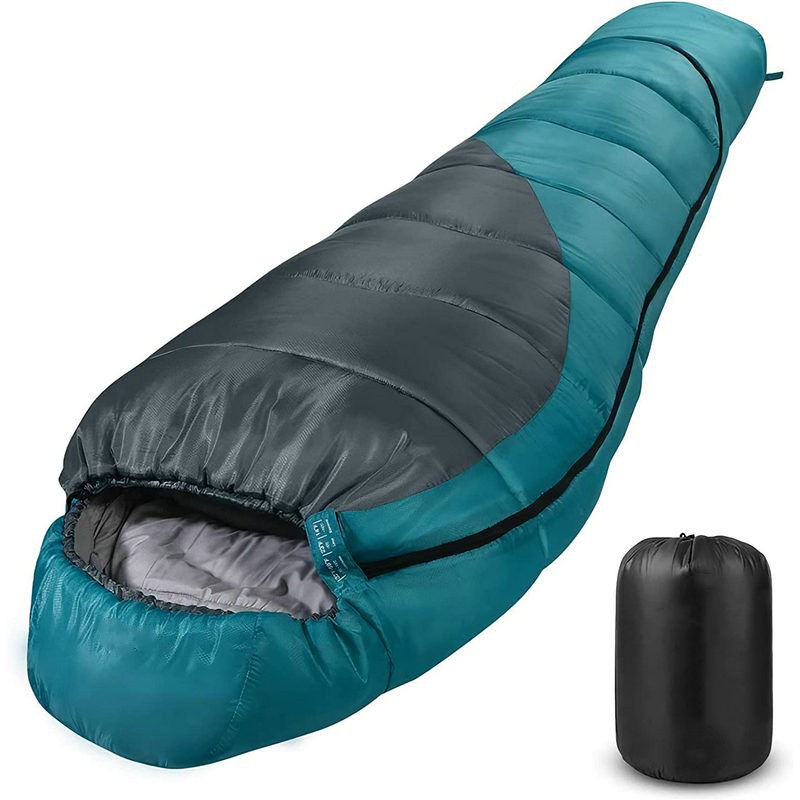Saco de dormir para acampar en invierno con plumón de pato de 1500 g