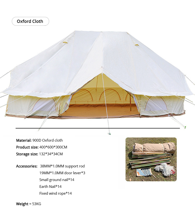 Tienda de campaña yurta Emperor de 24 m² para acampar y hacer glamping