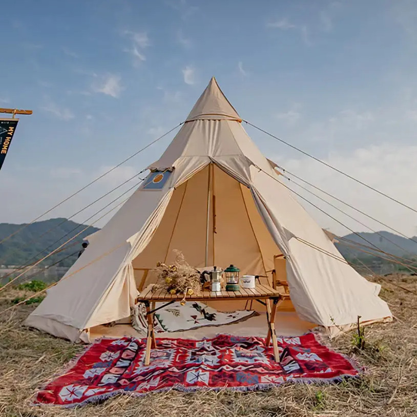 Tiendas de campaña tipo tipi en forma de pirámide para acampar al aire libre