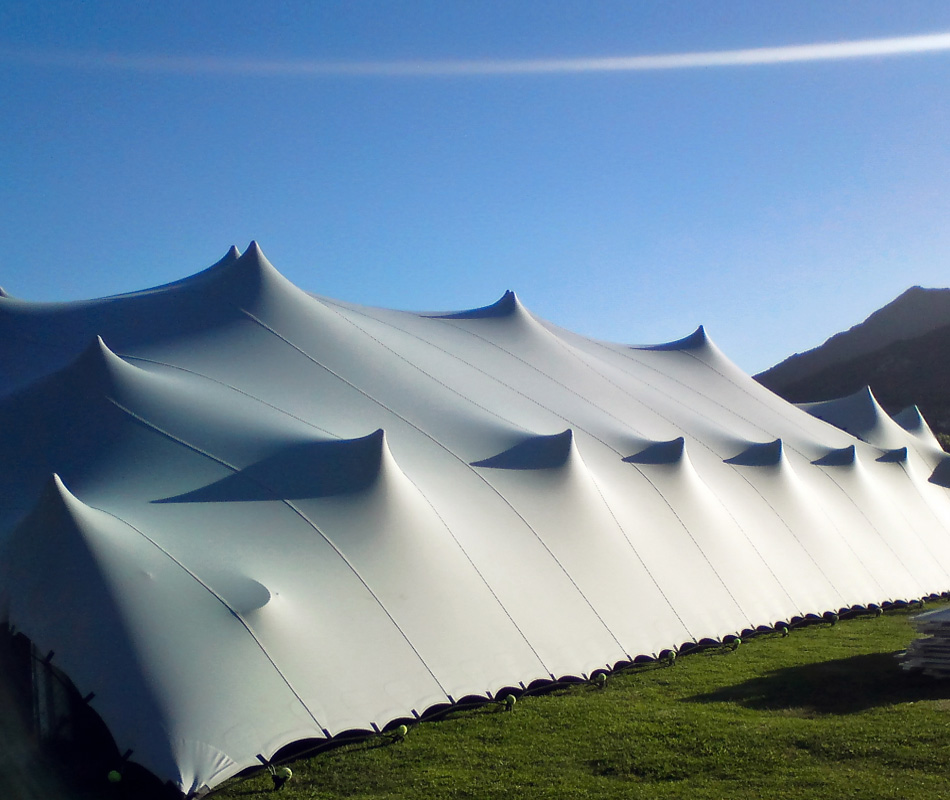 Carpa elástica impermeable para eventos comerciales, bodas, patios y fiestas