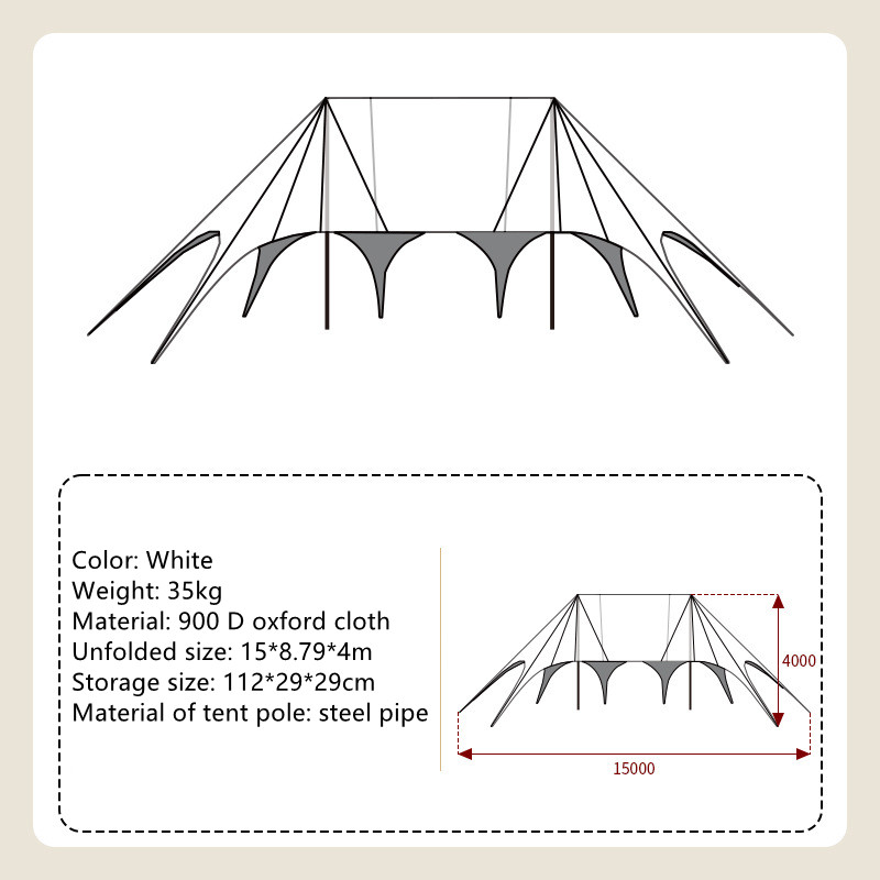 Carpa elástica impermeable de gran tamaño para eventos al aire libre de alta calidad