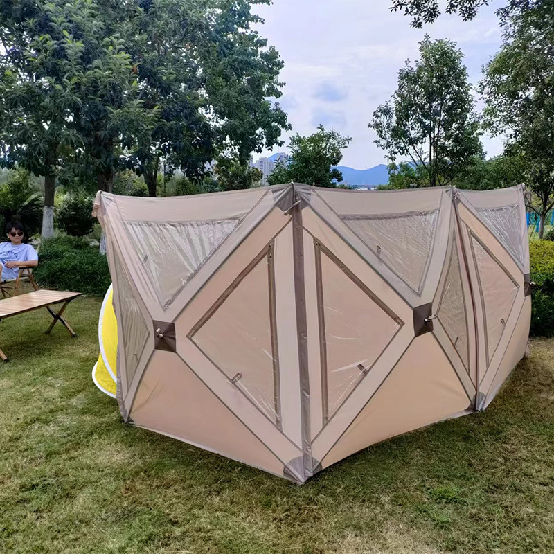 Tienda de campaña para exteriores resistente al viento, impermeable y con parabrisas