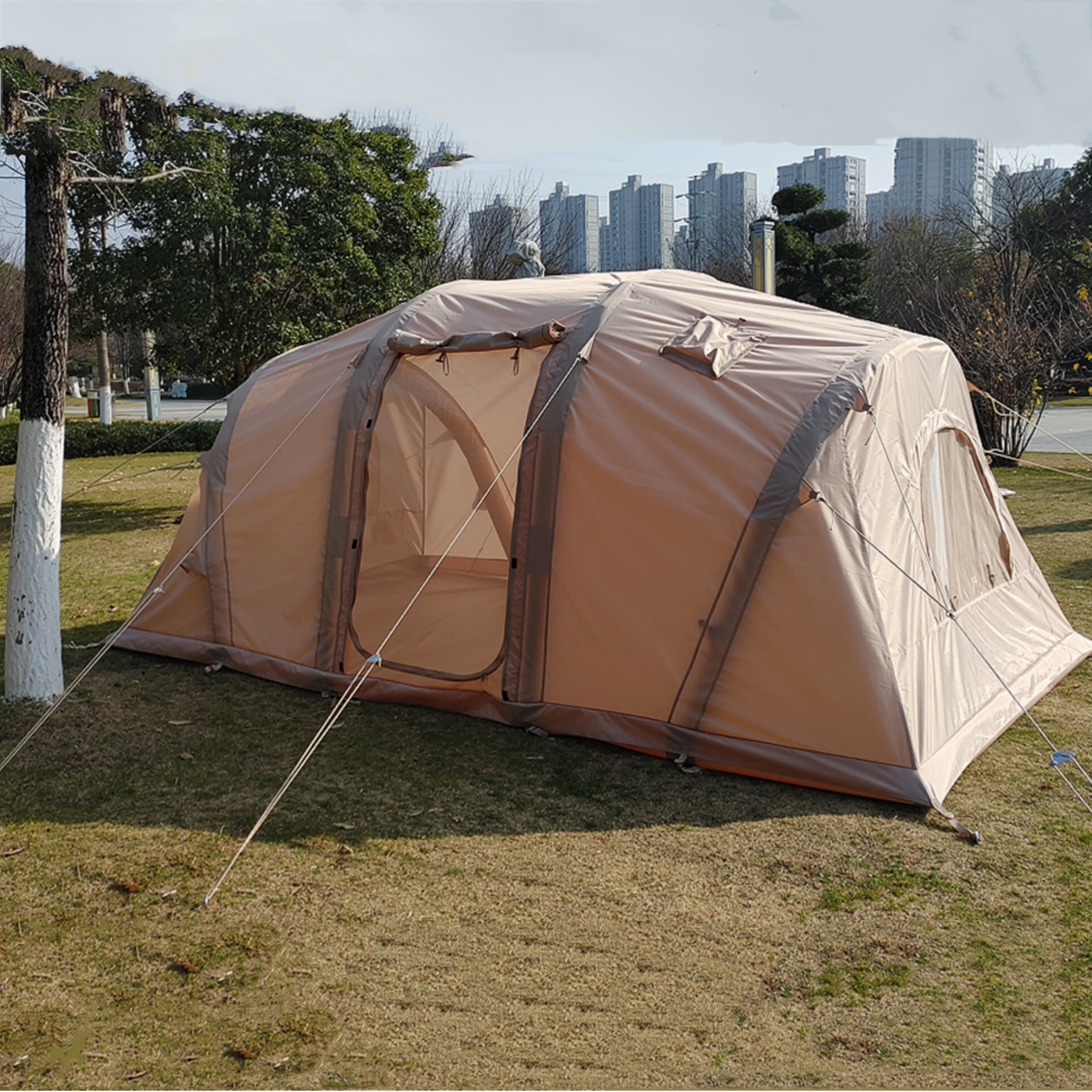 Tienda inflable automática de lujo para exteriores con glamping