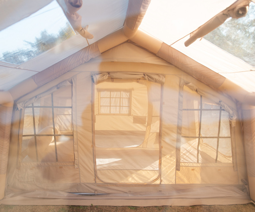 Tienda hinchable para acampar de 12 m² con glamping