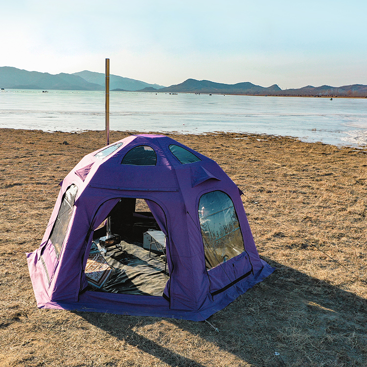 Tienda de campaña de lujo tipo glamping, impermeable, con forma de cúpula esférica