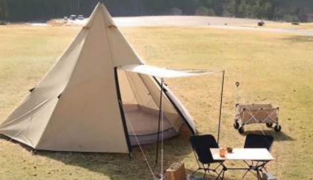 Tiendas de campaña tipo tipi piramidales para acampar al aire libre con refugio