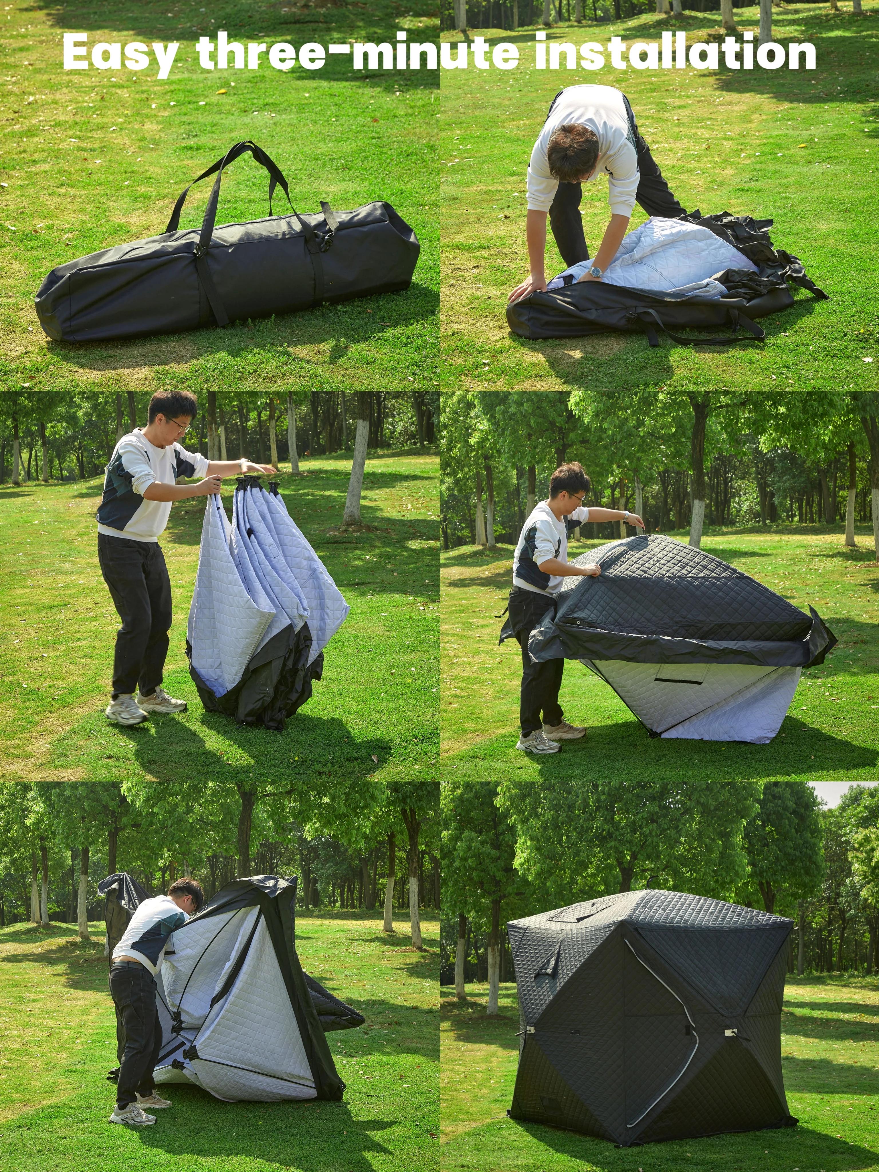 Carpa plegable para sauna de tela Oxford de doble capa
