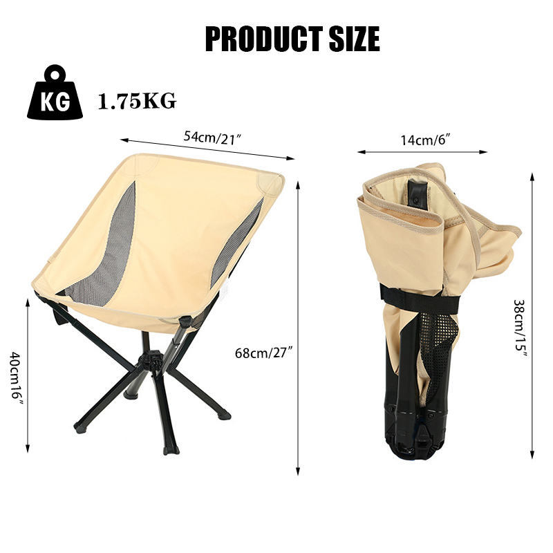Silla plegable cómoda y ultraligera para exteriores