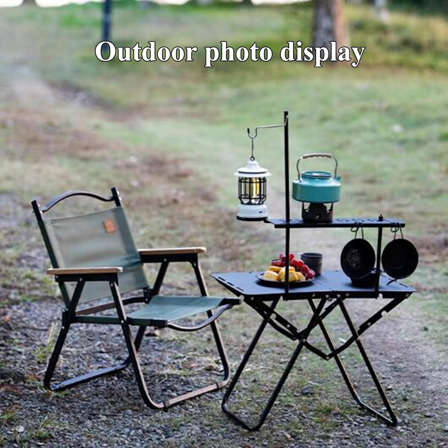 Mesa de picnic portátil de aleación de aluminio para acampar al aire libre