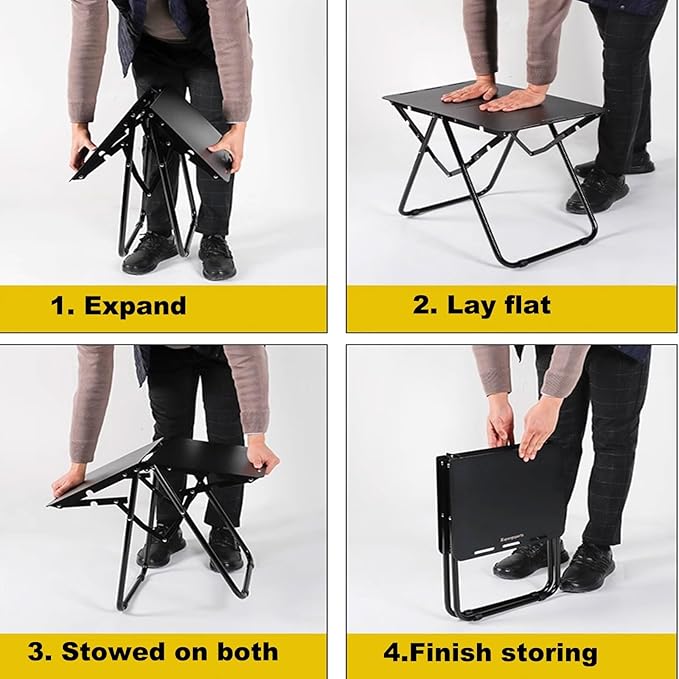 Mesa de picnic portátil de aleación de aluminio para acampar al aire libre